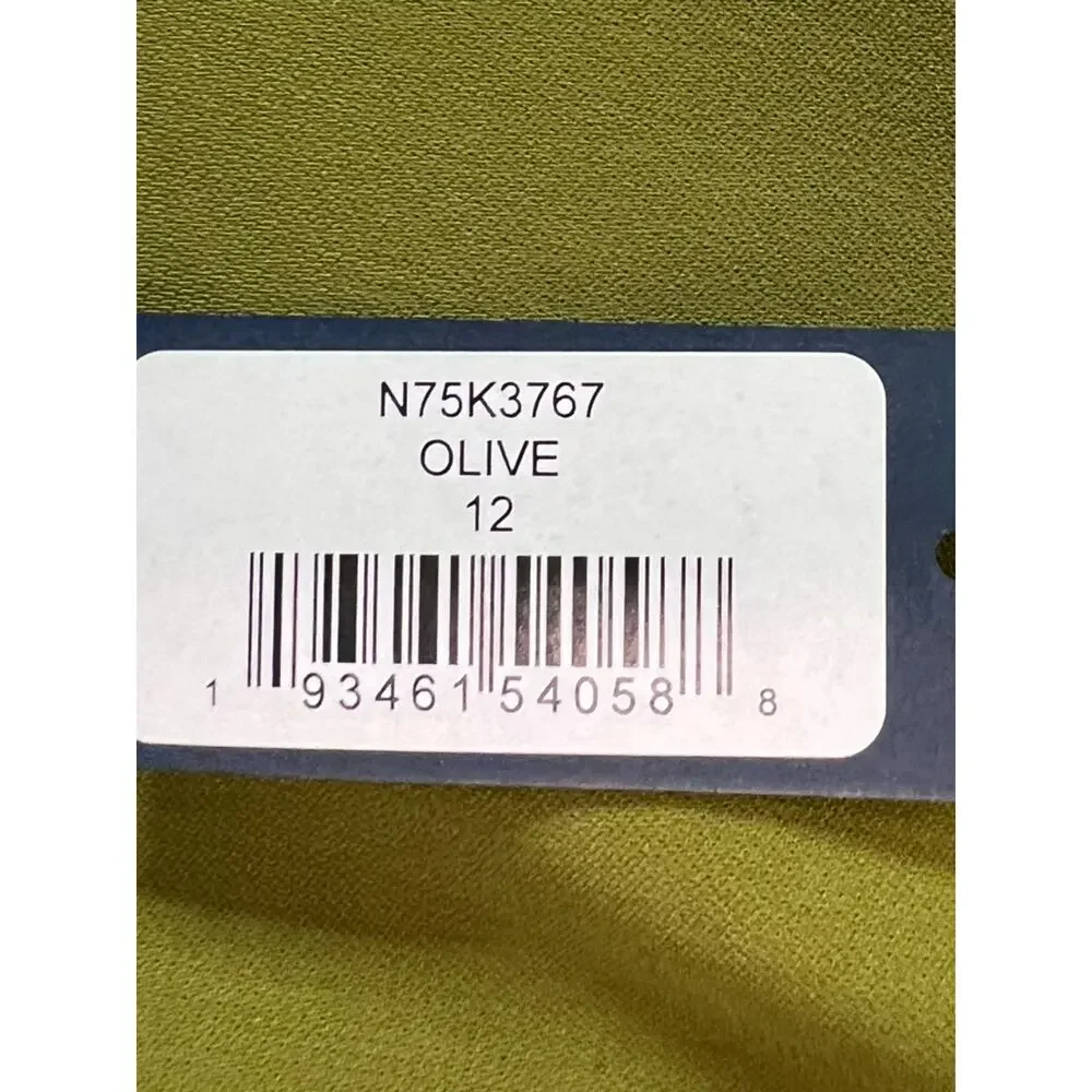 Marchesa EMBROIDERED DRAPED KAFTAN Size 12 NWT Olive - Picture 7 of 12